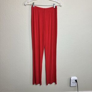 Slinky Brand Women's Pant XS Red USA Travel Pull On Elastic Waist Stretch‎